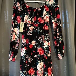 Long sleeve floral dress